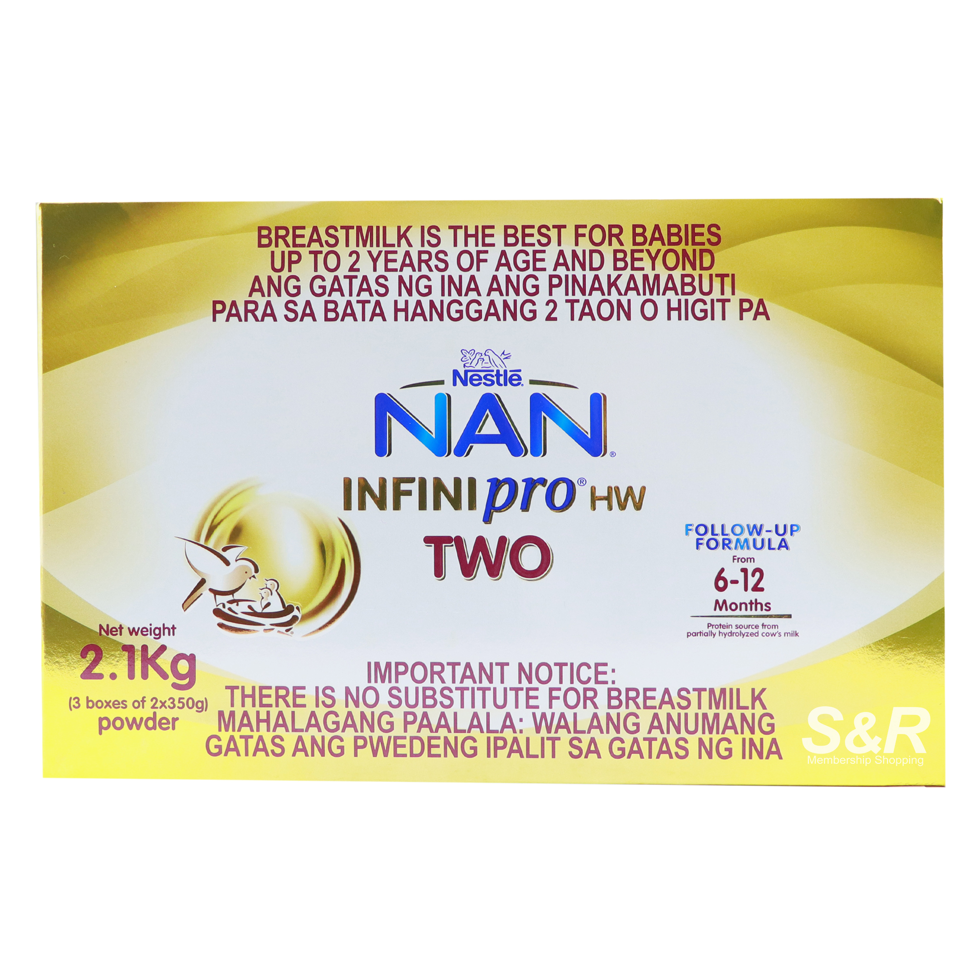Nan InfiniPro HW Two Follow-up Milk Formula 2.1kg Nan InfiniPro HW Two Follow-up Milk Formula 2.1kg